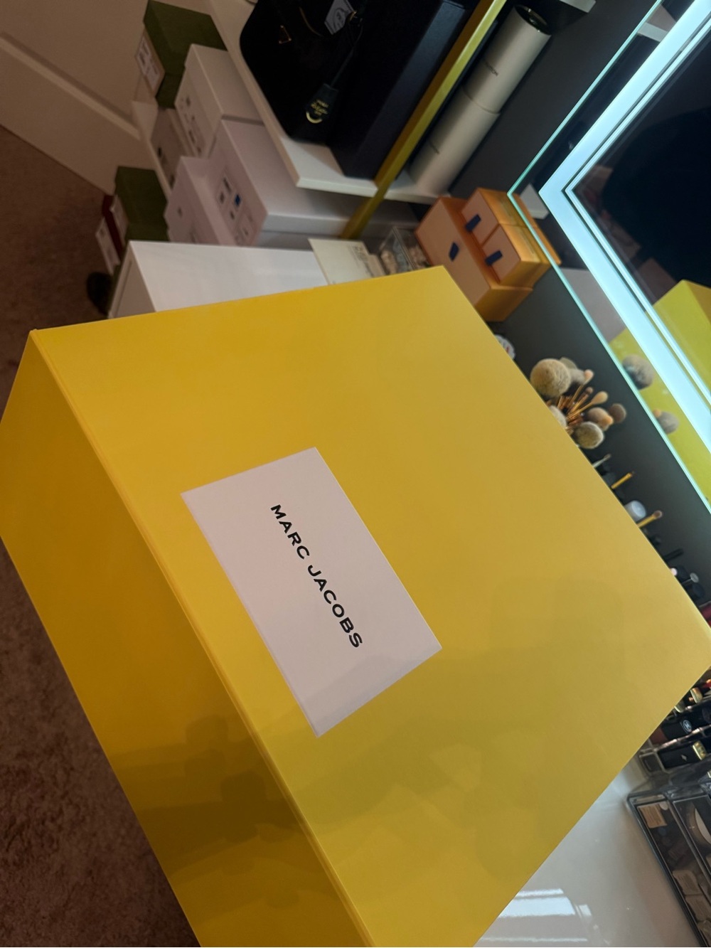 🖤 Auth Marc Jacobs Bright Yellow Decorative Storage Box 🖤
